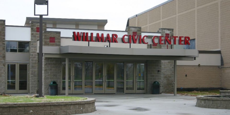 Willmar Civic Center Blue Line Hockey Arena entrance